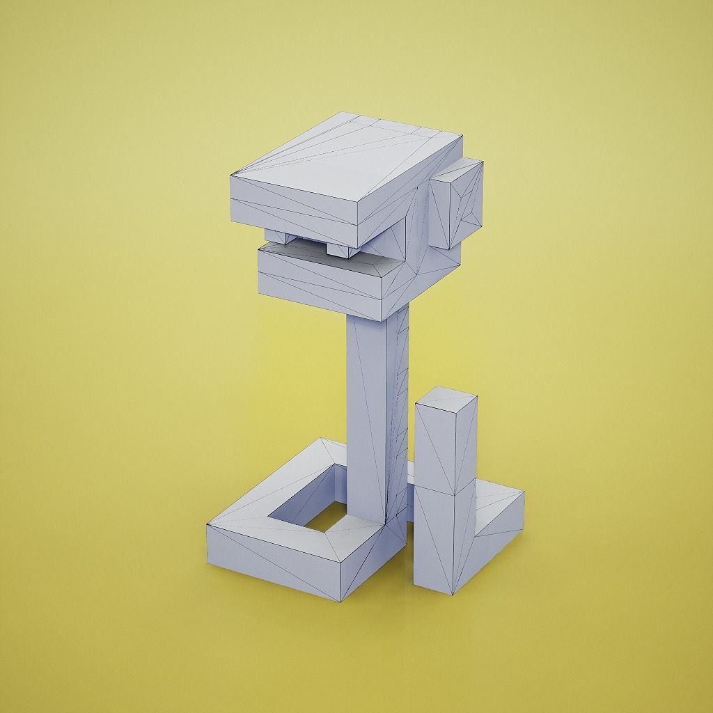 Voxel - Rattle Snake Low-poly 3D model_6