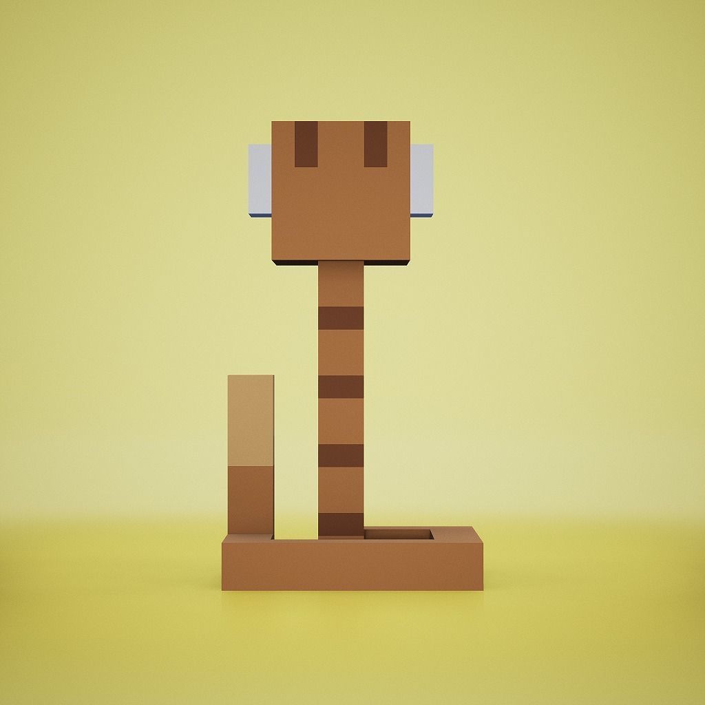 Voxel - Rattle Snake Low-poly 3D model_3