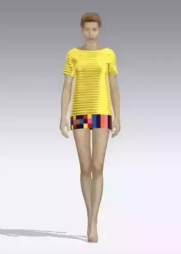 Girls short yellow dress