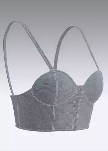 Woman denim crop top