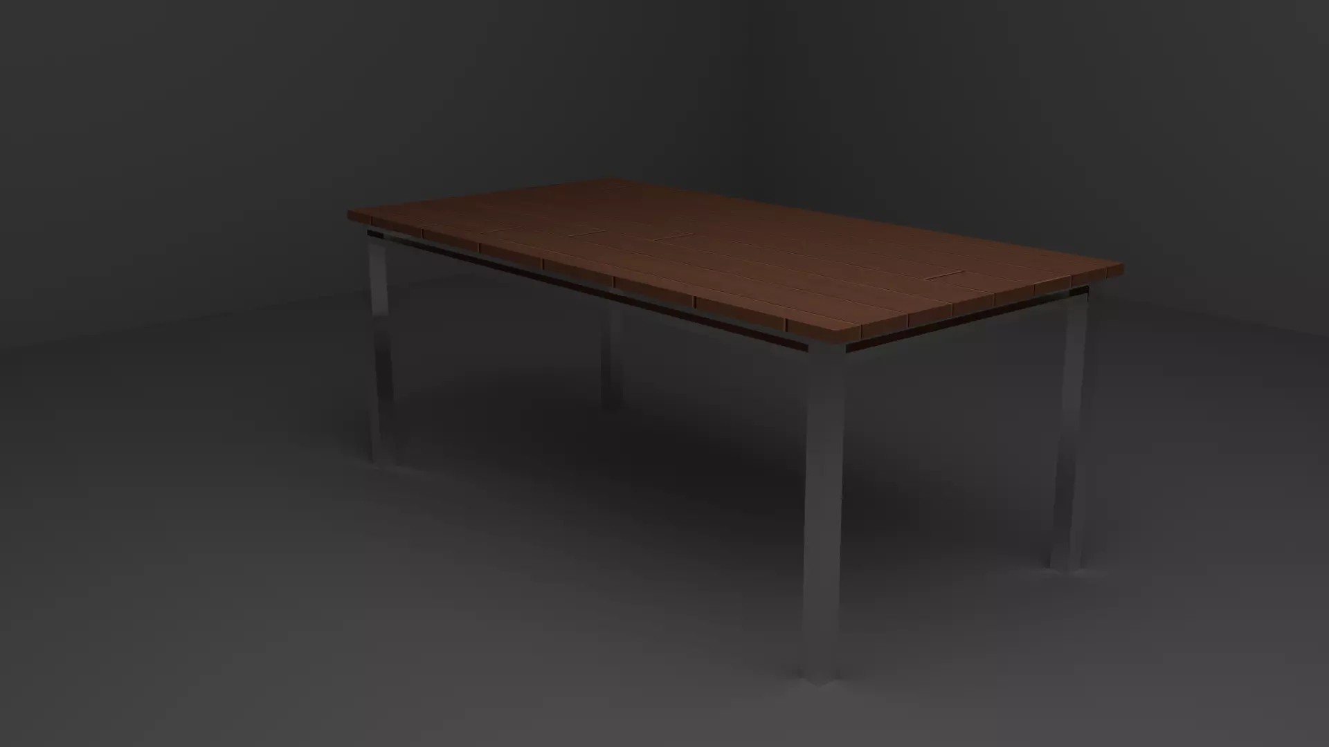Dark wood table Free 3D model