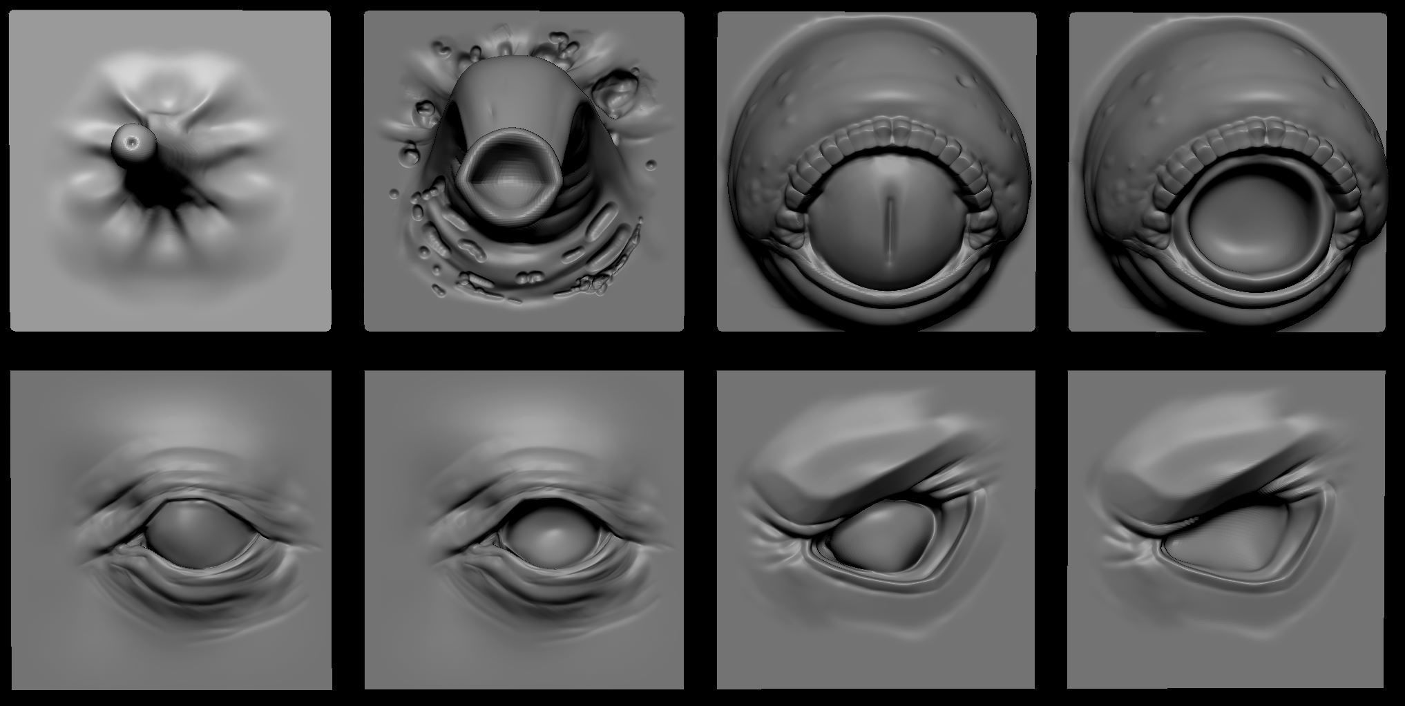 EYES - 28 Zbrush VDM creature eyes and 15 eyeballs 3D model_14