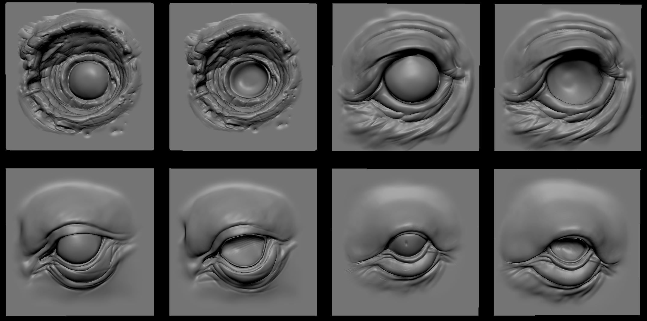EYES - 28 Zbrush VDM creature eyes and 15 eyeballs 3D model_13