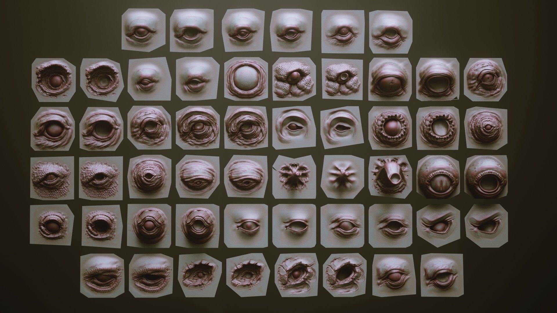 EYES - 28 Zbrush VDM creature eyes and 15 eyeballs 3D model_3