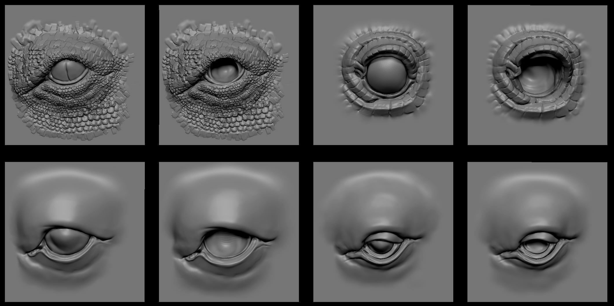EYES - 28 Zbrush VDM creature eyes and 15 eyeballs 3D model_17