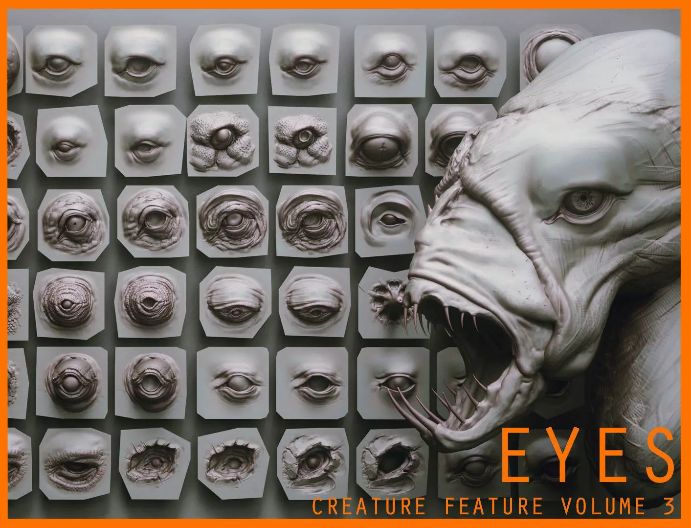 EYES - 28 Zbrush VDM creature eyes and 15 eyeballs 3D model_0