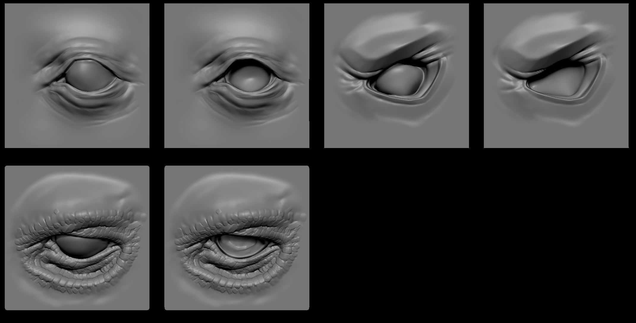 EYES - 28 Zbrush VDM creature eyes and 15 eyeballs 3D model_19