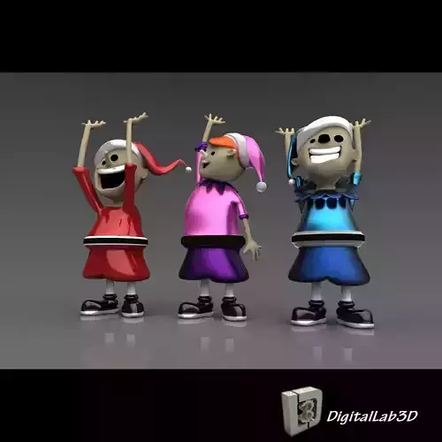 Christmas Elves 3D model