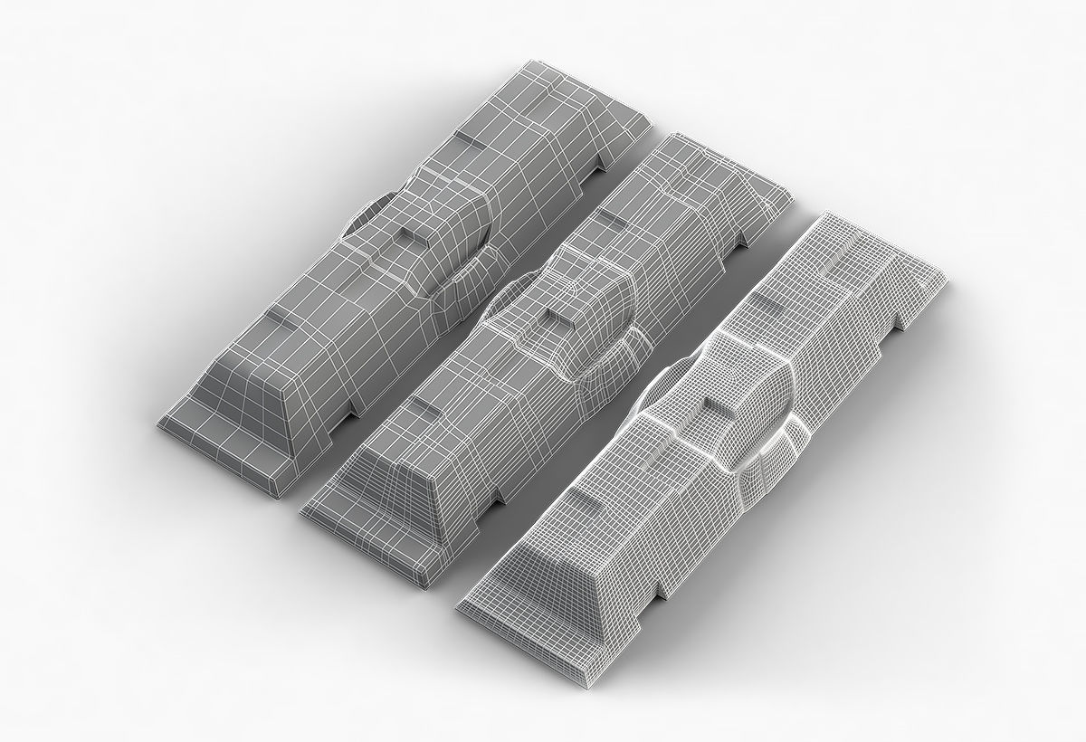 Aluminium Zinc Nickel Silver Titan Steel ingot 3 3D model_13