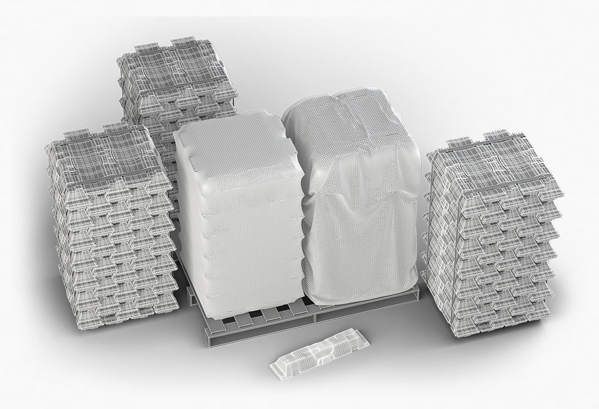 Aluminium Zinc Nickel Silver Titan Steel ingot 3 3D model_11