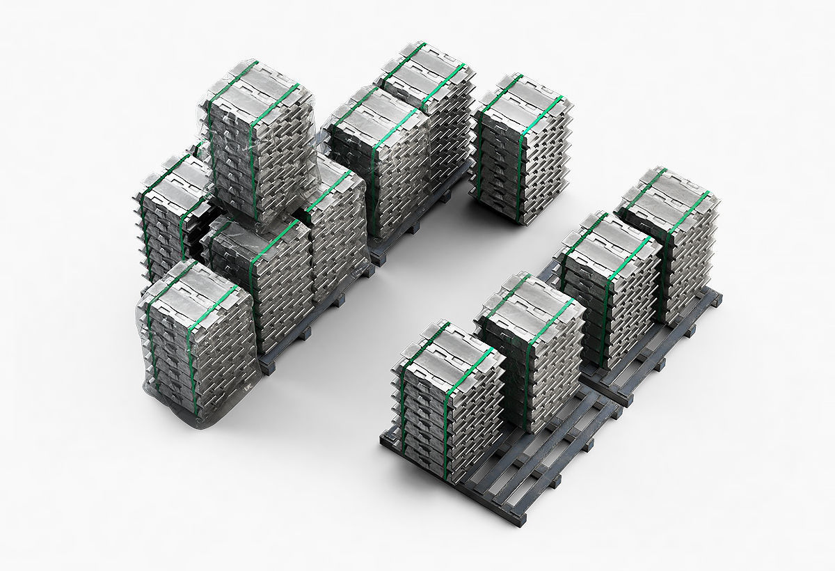 Aluminium Zinc Nickel Silver Titan Steel ingot 3 3D model_3