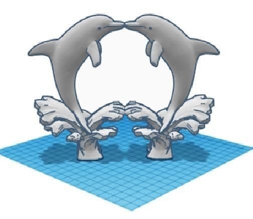 Love Dolphins 3D print model