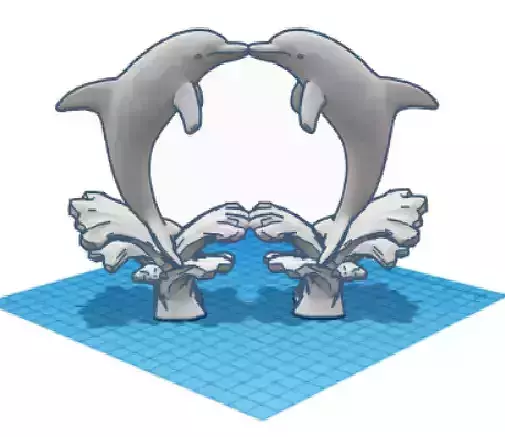 Love Dolphins 3D print model