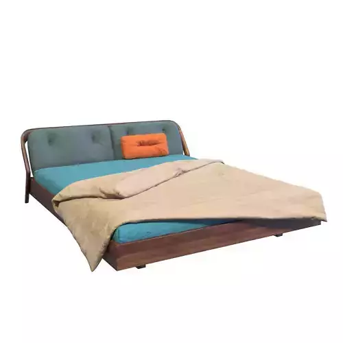 ZEITRAUM-BED bed made of wood and fabric