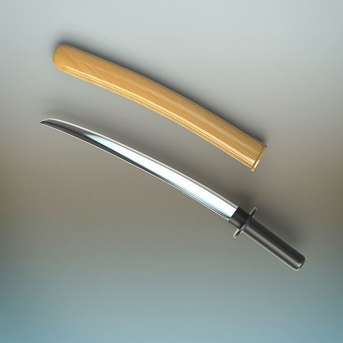 Sword samurai Low-poly 3D model