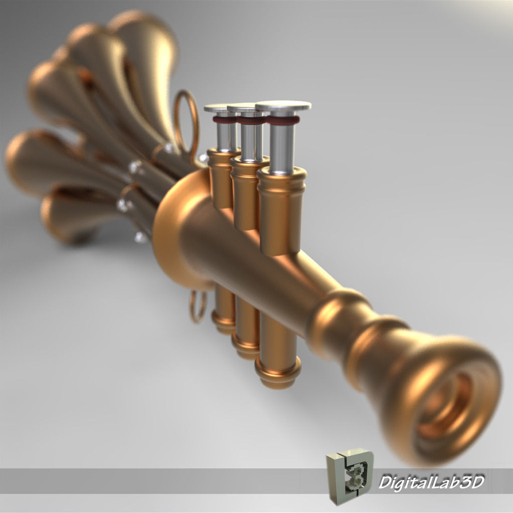 Shawm Schalmei 3D model_5