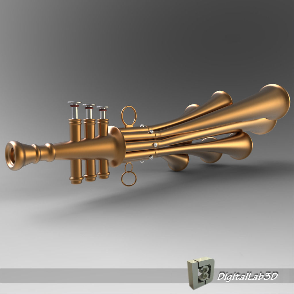 Shawm Schalmei 3D model_3
