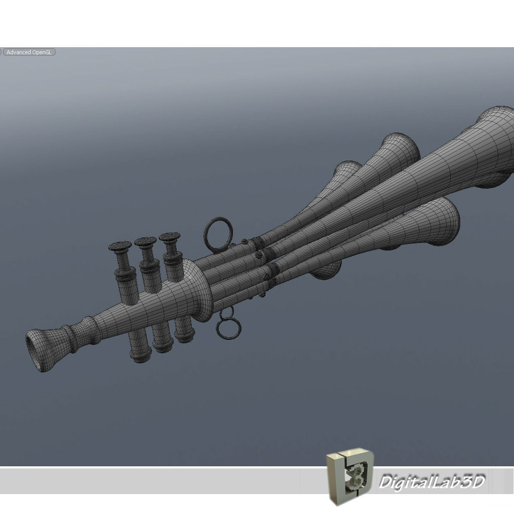 Shawm Schalmei 3D model_4