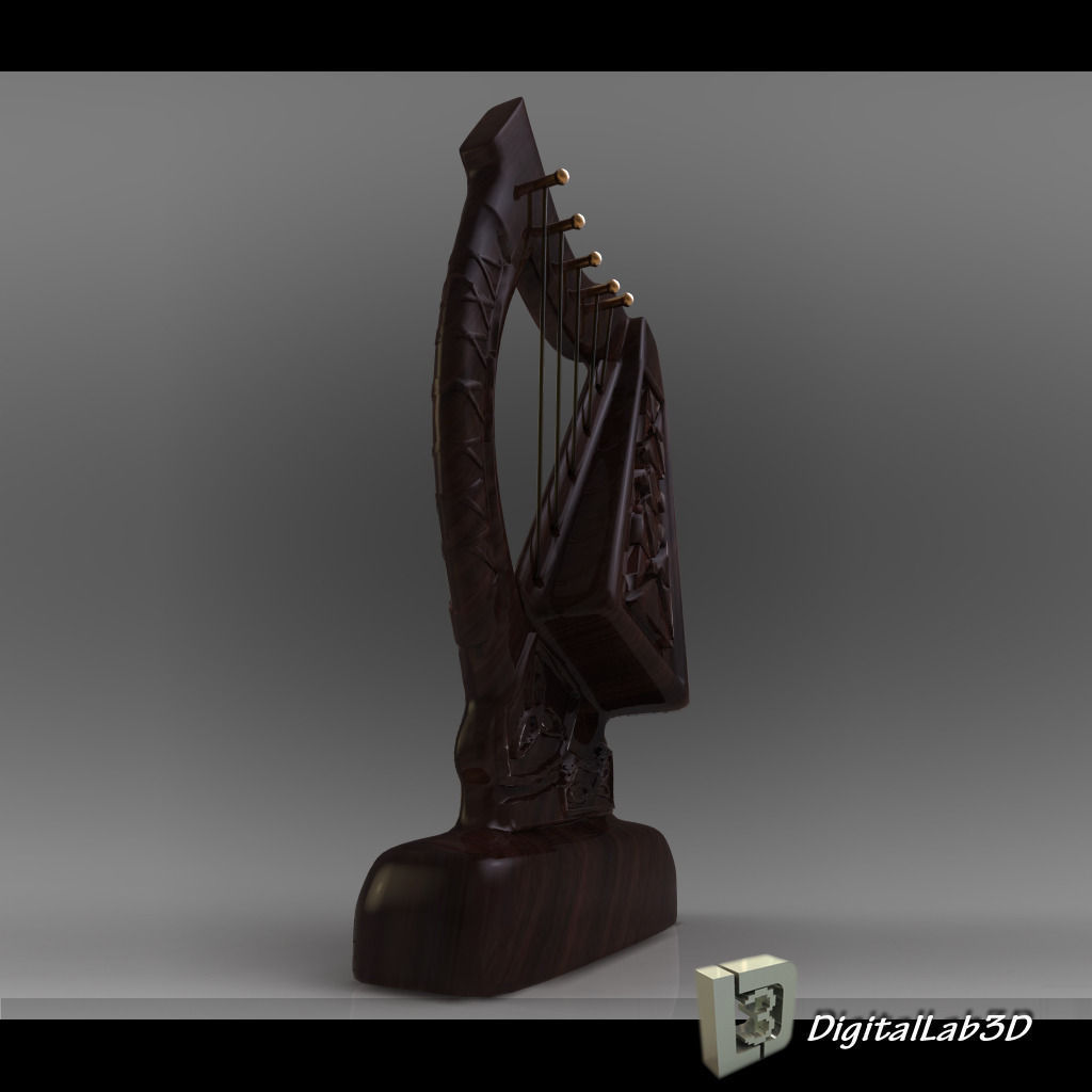 harp 3D 3D model_5