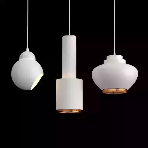 Pendant Lamps ARTEK  A110 A333 A338 3D model