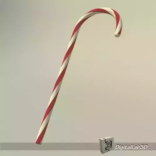 DL3D Christmas Cane Free 3D model