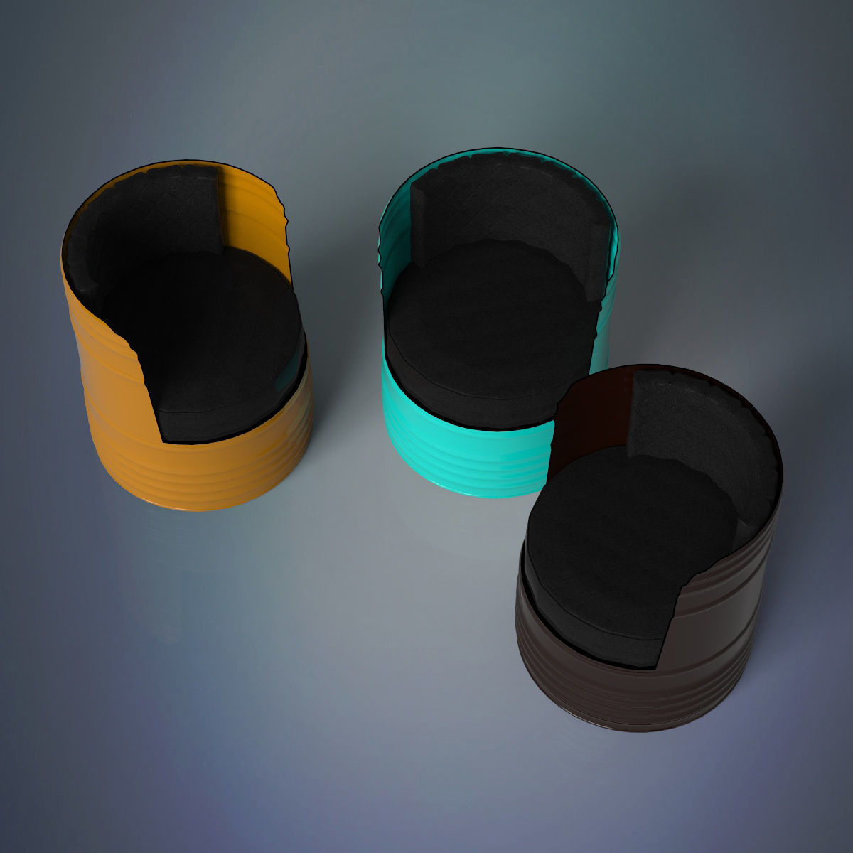 Barrel Chair 3D model_2