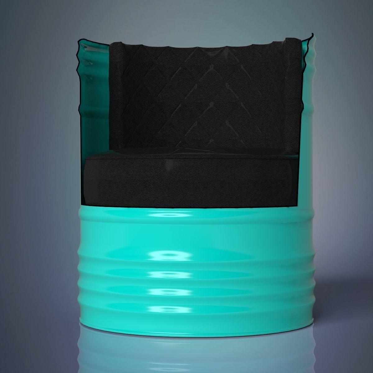 Barrel Chair 3D model_3