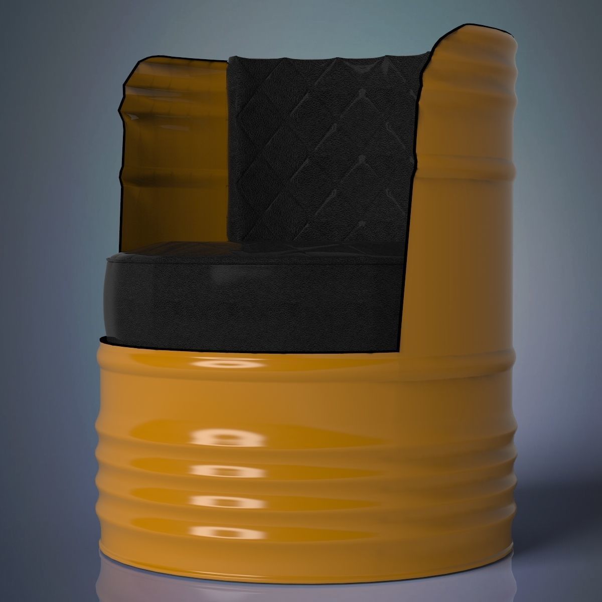 Barrel Chair 3D model_5