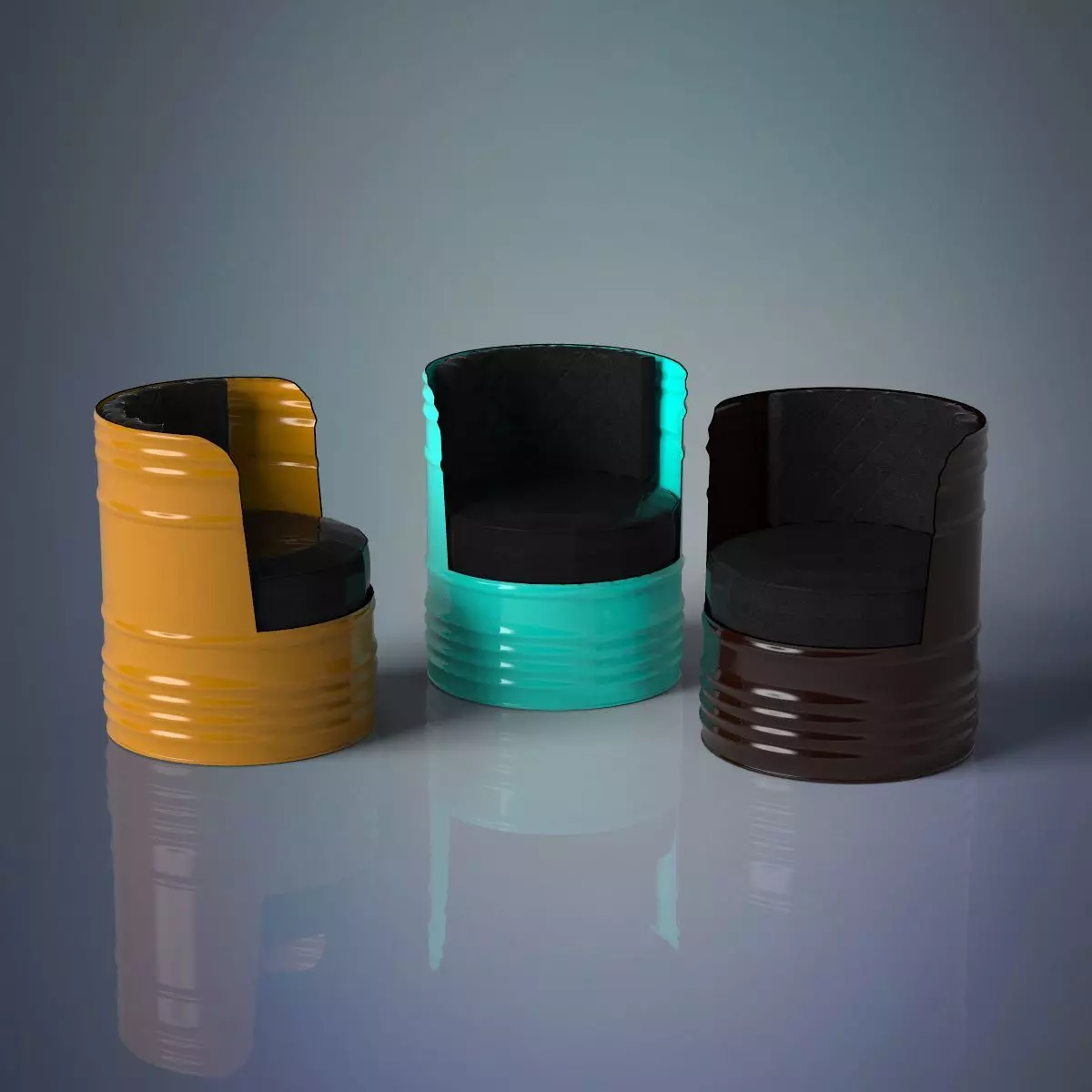 Barrel Chair 3D model_0