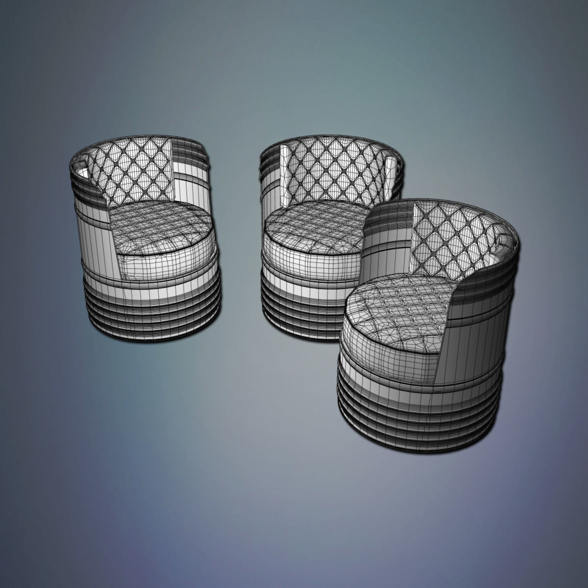 Barrel Chair 3D model_6
