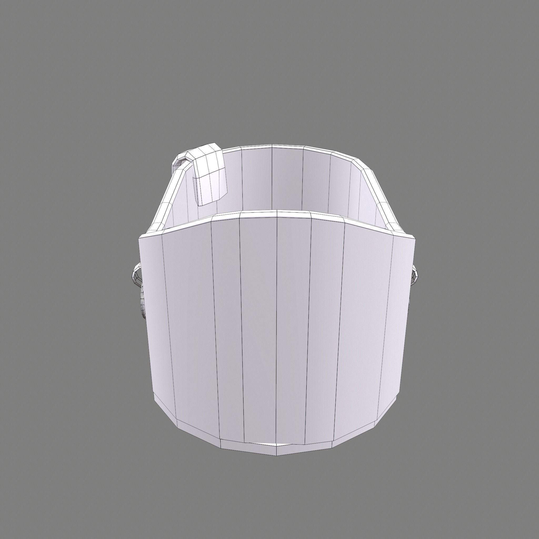 Medieval Wash Tub Low-poly 3D model_47