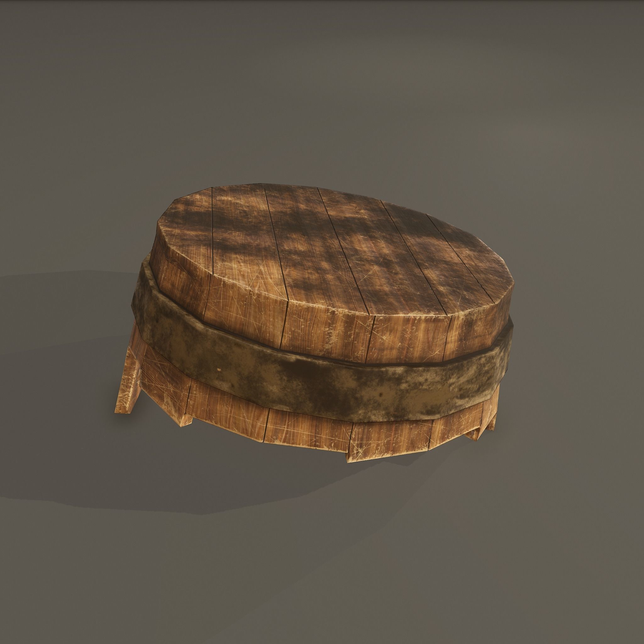 Medieval Wash Tub Low-poly 3D model_32