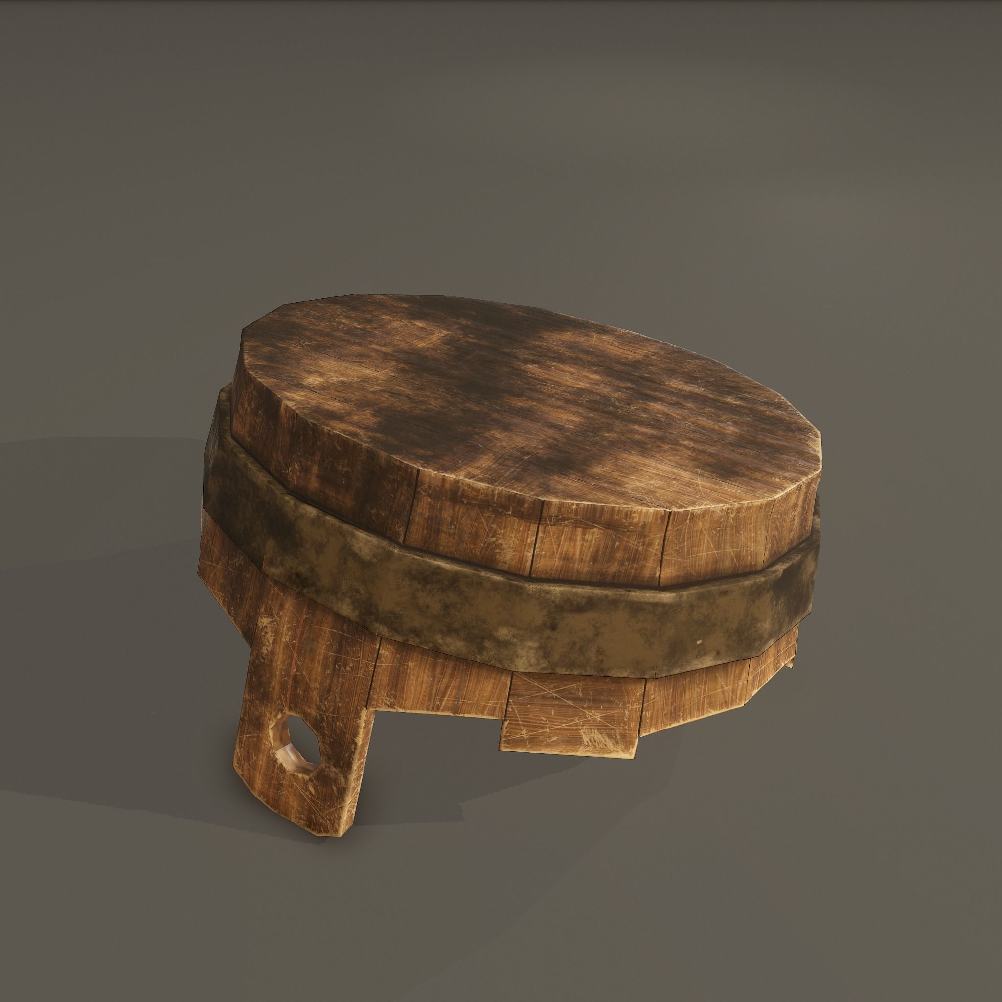 Medieval Wash Tub Low-poly 3D model_34