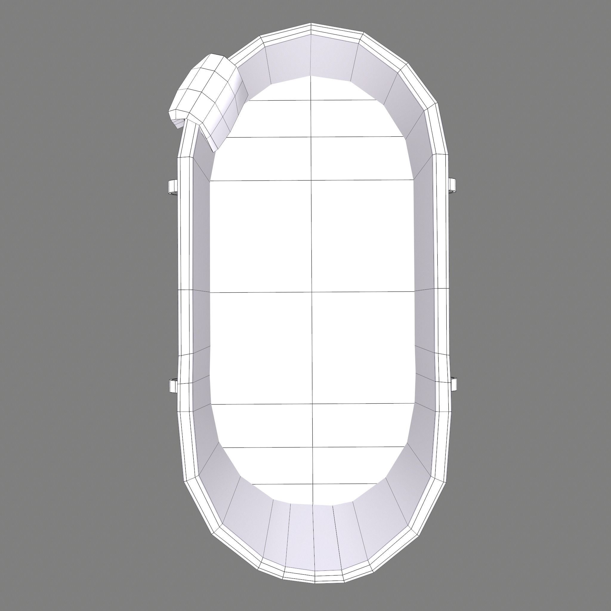 Medieval Wash Tub Low-poly 3D model_50