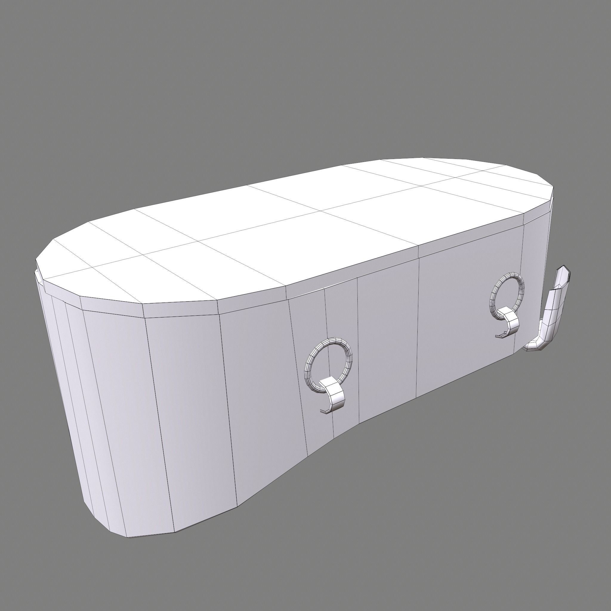 Medieval Wash Tub Low-poly 3D model_54