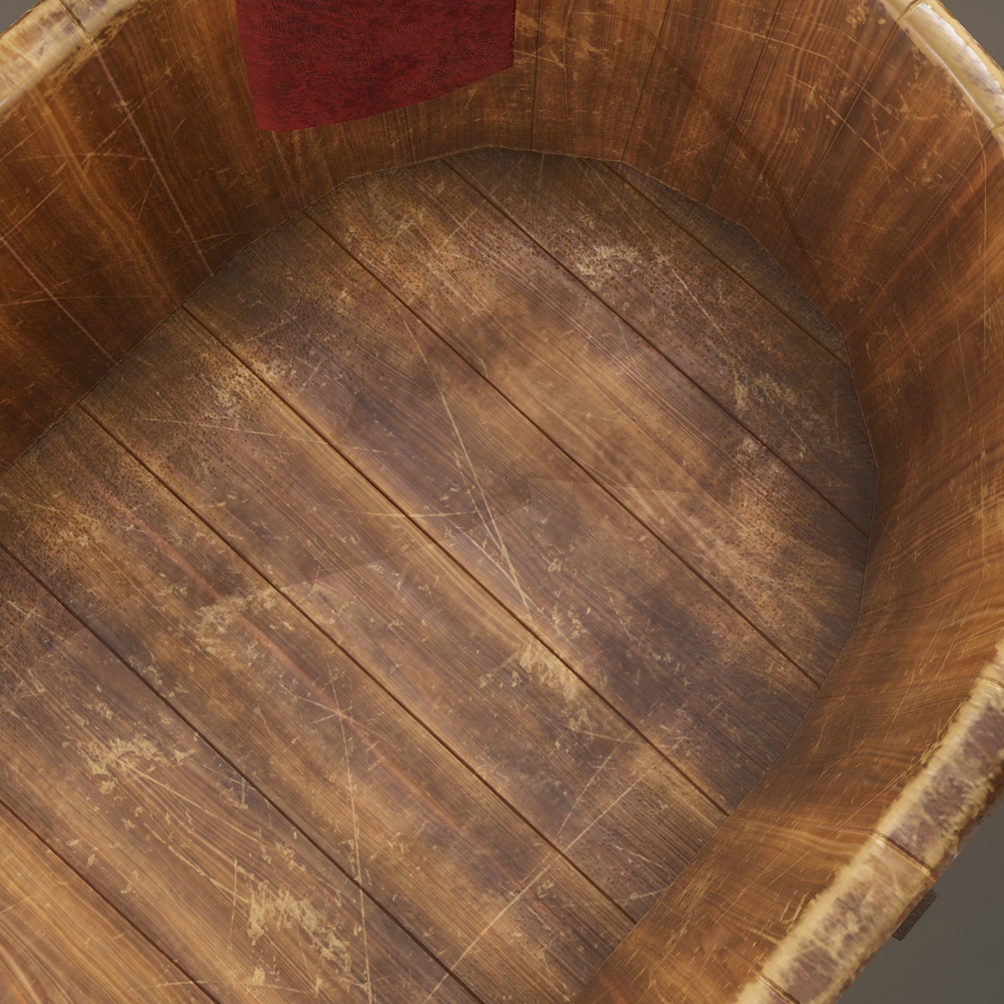 Medieval Wash Tub Low-poly 3D model_38