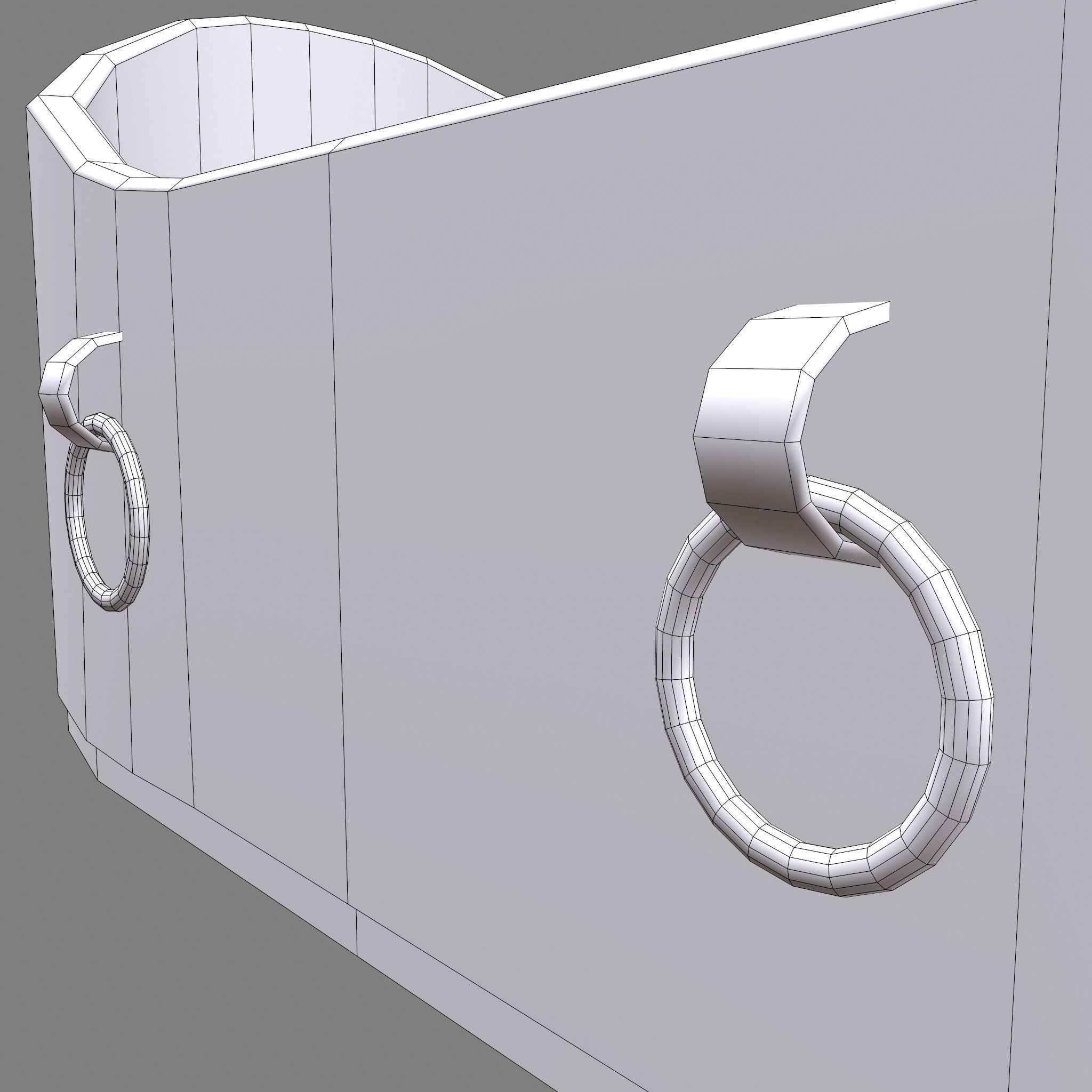 Medieval Wash Tub Low-poly 3D model_51