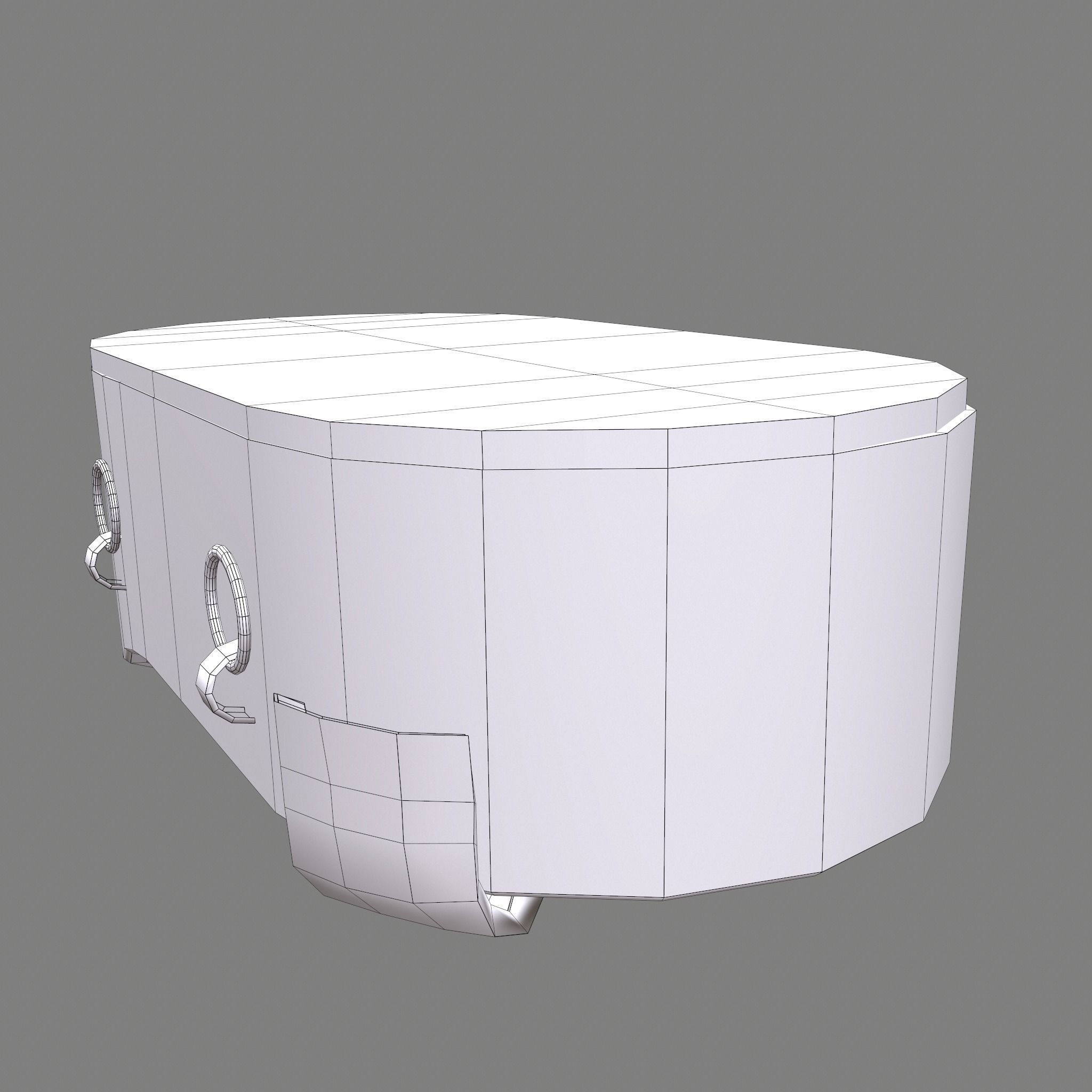 Medieval Wash Tub Low-poly 3D model_56