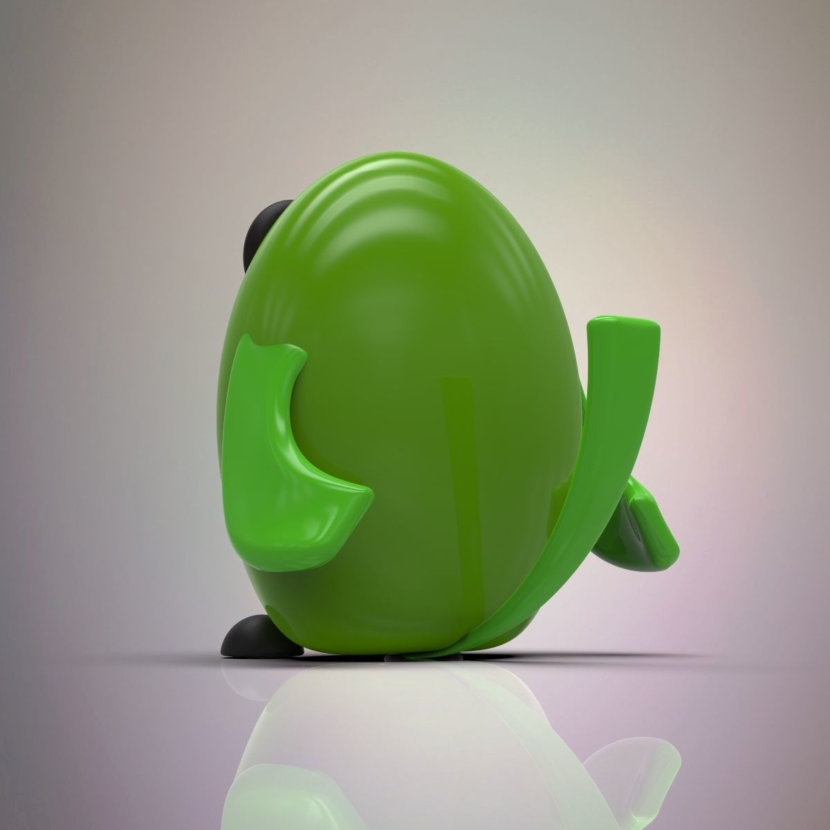 Cartoon bird 3D model_5