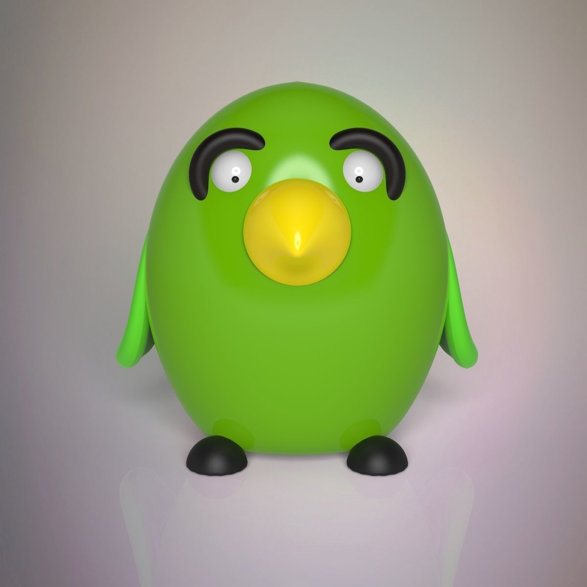 Cartoon bird 3D model_2