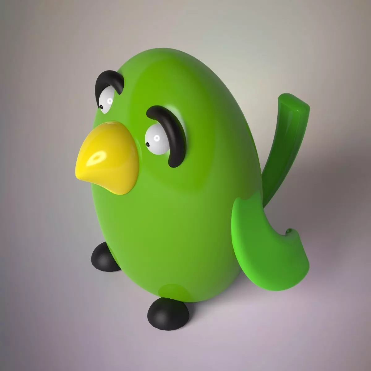 Cartoon bird 3D model_0