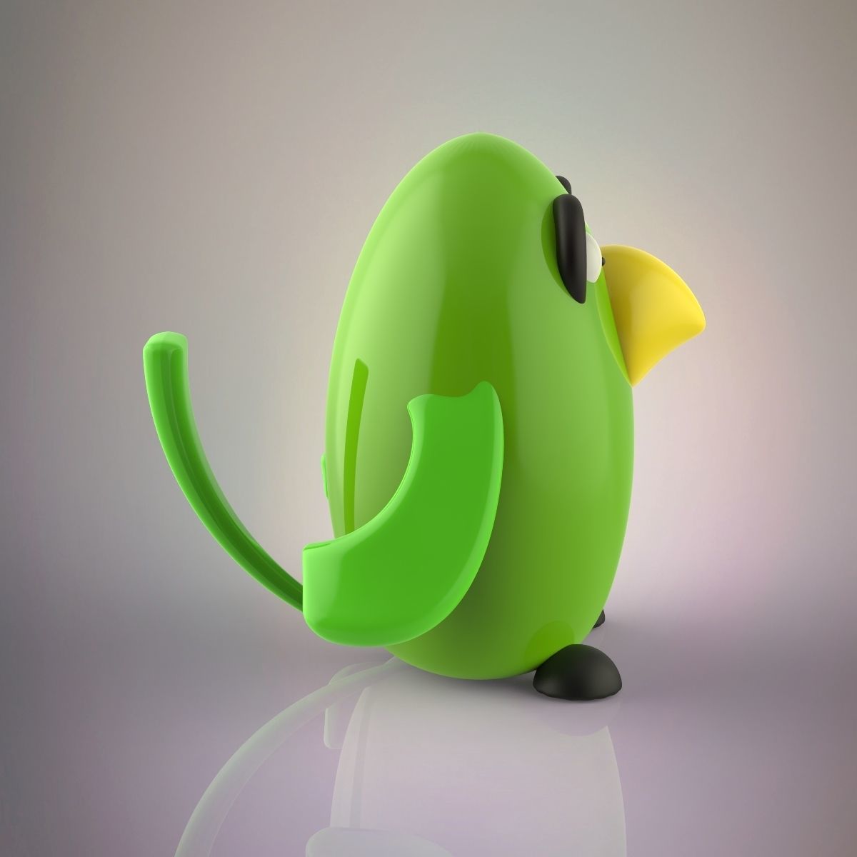 Cartoon bird 3D model_3