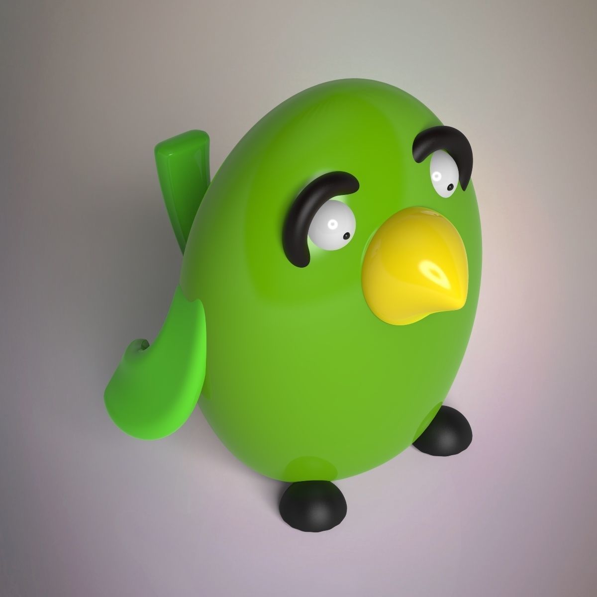 Cartoon bird 3D model_1