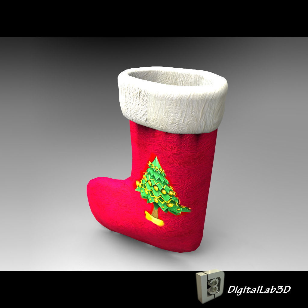 DL3D Christmas Sock-Stocking 3D model_6