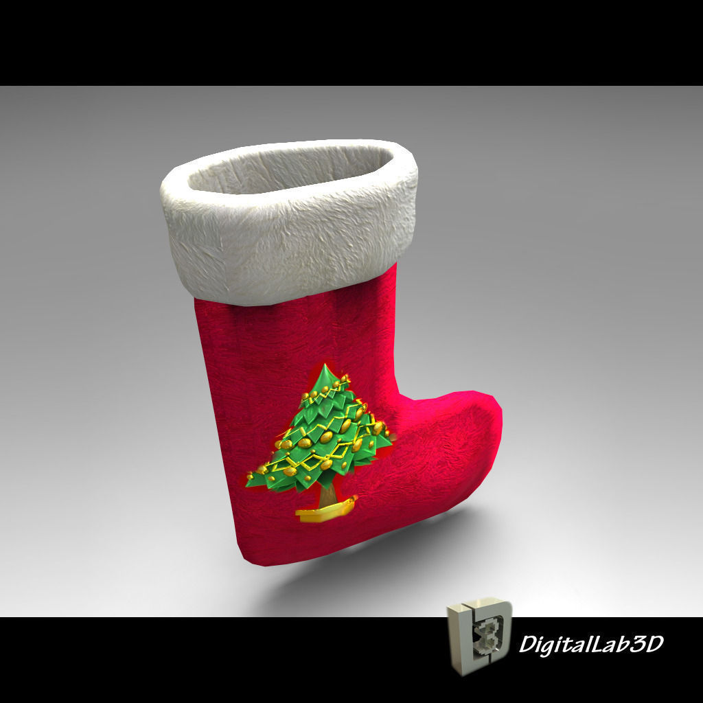 DL3D Christmas Sock-Stocking 3D model_3
