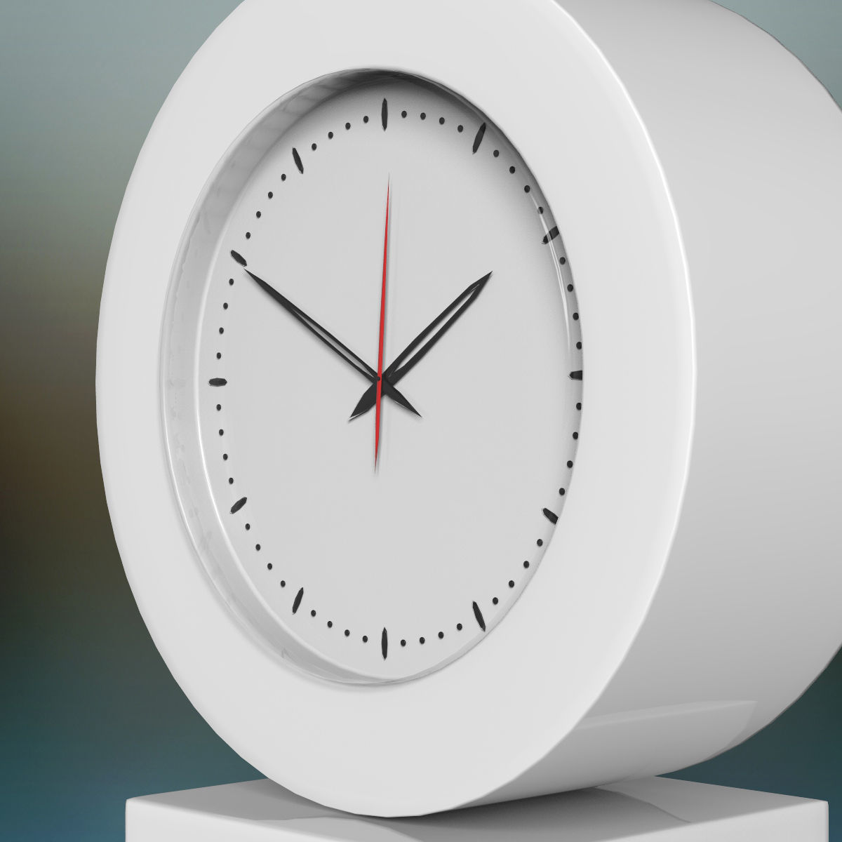 Clock on table Low-poly 3D model_3
