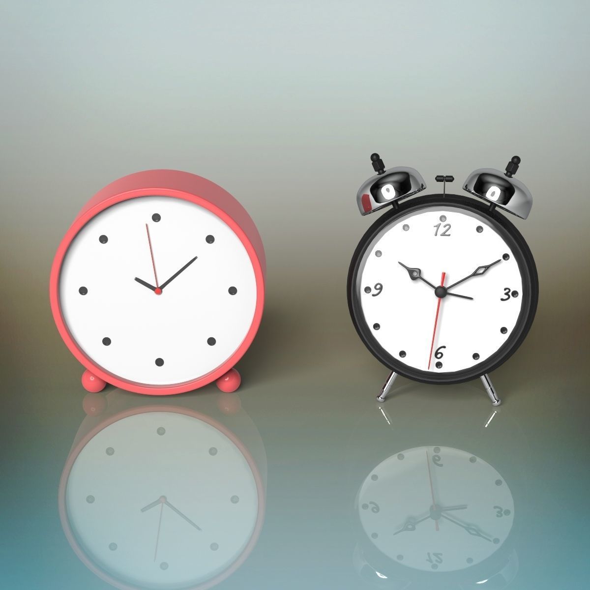 Clocks alarm clock 3D model_1