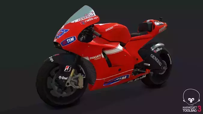 Bike Racing Ducati Low-poly 3D model