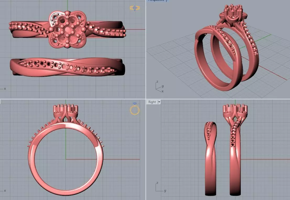 ring and back ring 3D print model_0