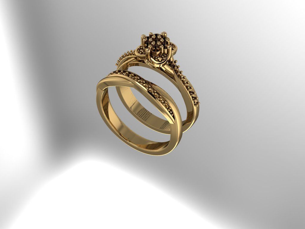 ring and back ring 3D print model_1